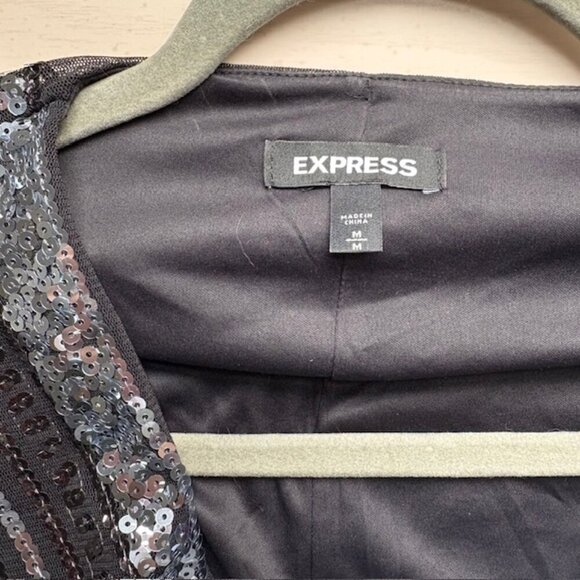 Express Black and Silver Sequin Dress - Picture 3 of 4